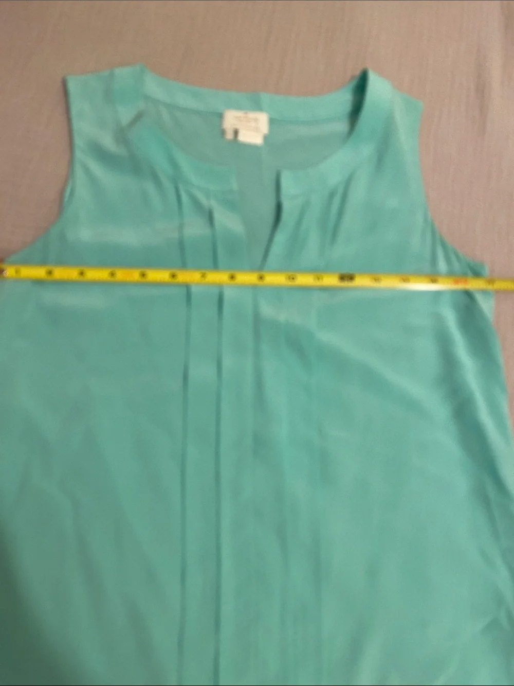 kate spade Silk Sleeveless Pleated Shell Top - Teal Green. Size 4